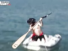 Hwyl ffilmiau almaeneg rhyw parti ar gwch