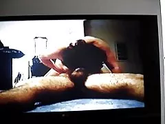 Aeddfed chubby asiaidd slut wraig pussy llyfu a cum